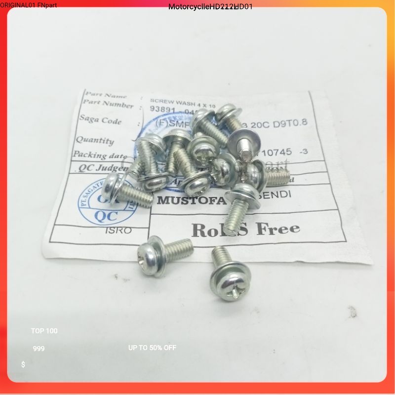 BOLT M4X12 ORIGINAL BAUT 7 M4 1 CM BAUT KARBULATOR DOBELE RING BAUT ORI $ Motorcycle 01