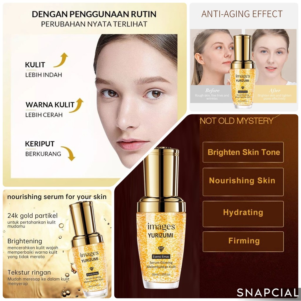 Images Serum Wajah Pemutih Mencerahkan Kulit 30ml Menghilangkan Flek Hitam Bekas Jerawat Glowing