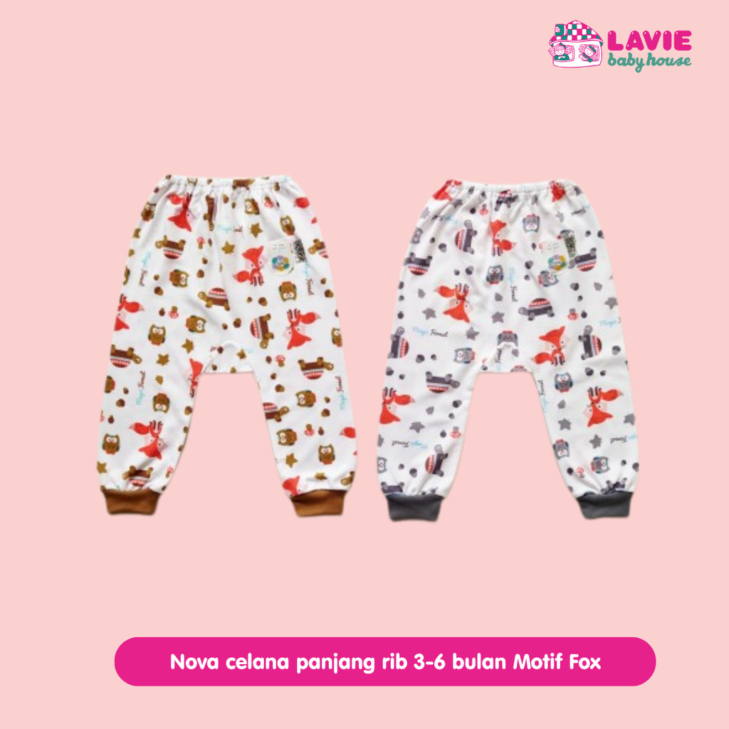 NOVA Celana panjang Bayi Rib 3-6 bulan Motif Fox - Celana bayi - Lavie baby house