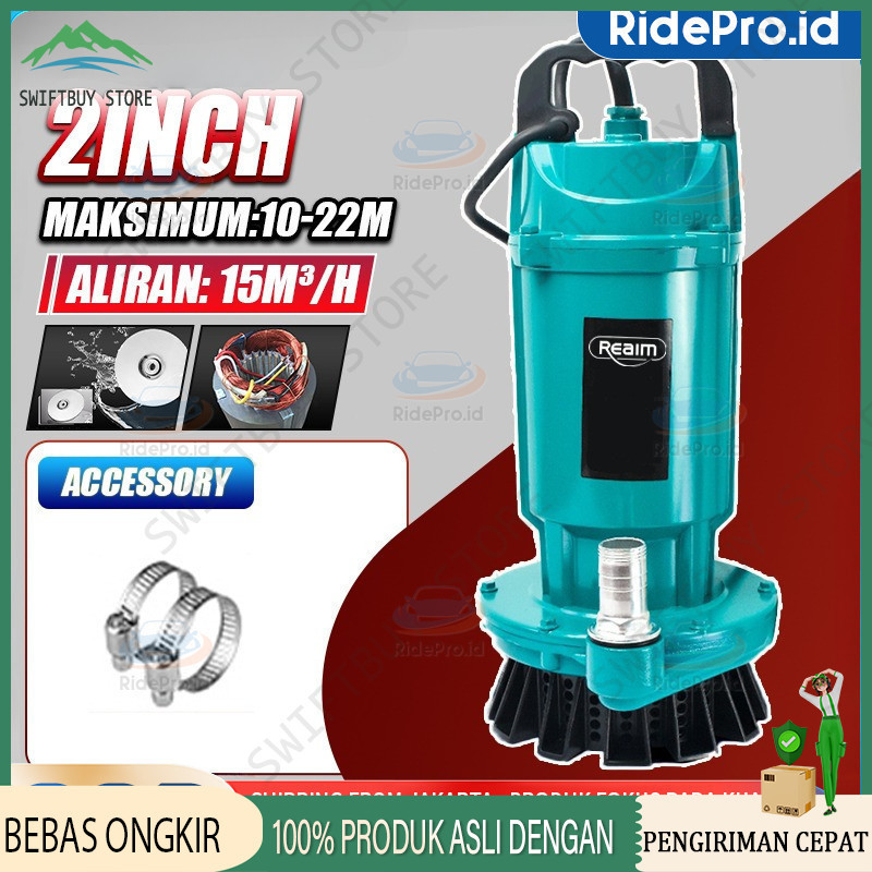 (COD)Air Stainless Steel pompa submersible Mesin Pompa Air Murah pompa air celup Submersible Mesin P