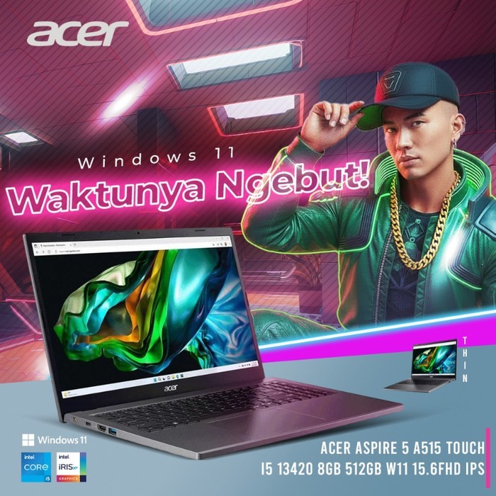 ACER ASPIRE 5 A515 TOUCH I5 13420 8GB 512GB W11 15.6FHD IPS