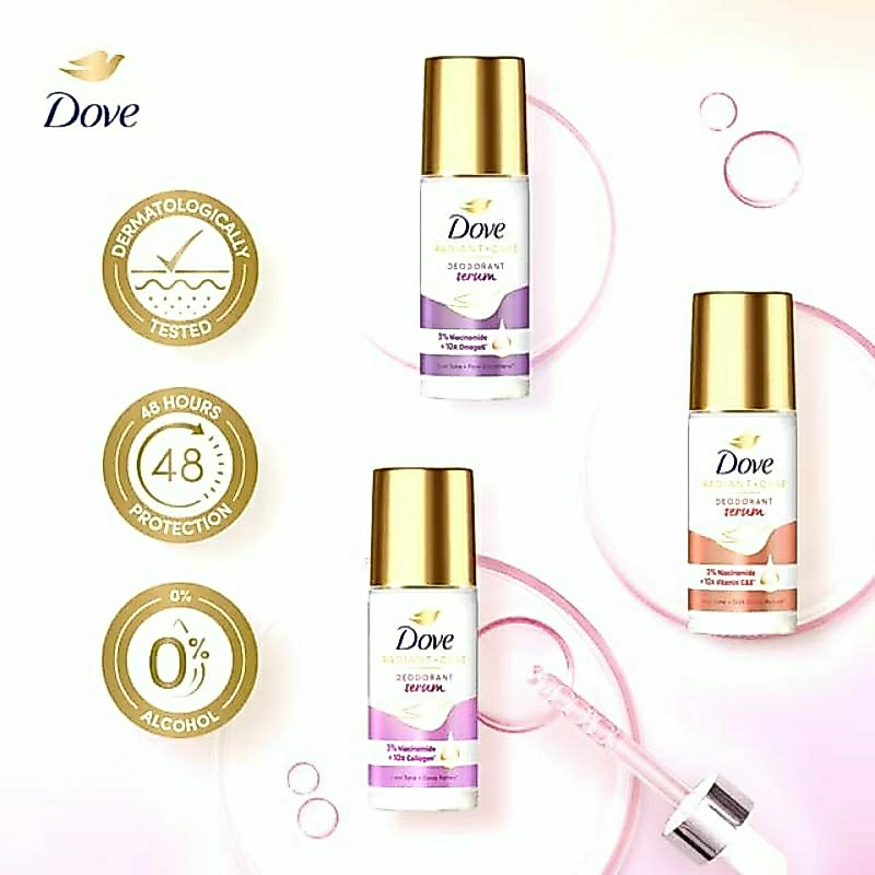 DOVE DEODORANT SERUM ROLL ON RADIANT CARE 45ML - DEO SERUM DOVE ORIGINAL 100%