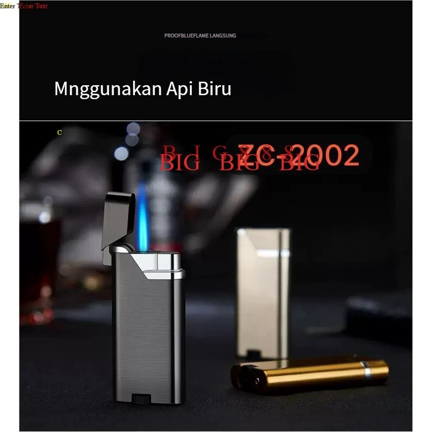 ZC-2002 Korek Api bara korek Gas logam Polos korek api unik(BISA COD)