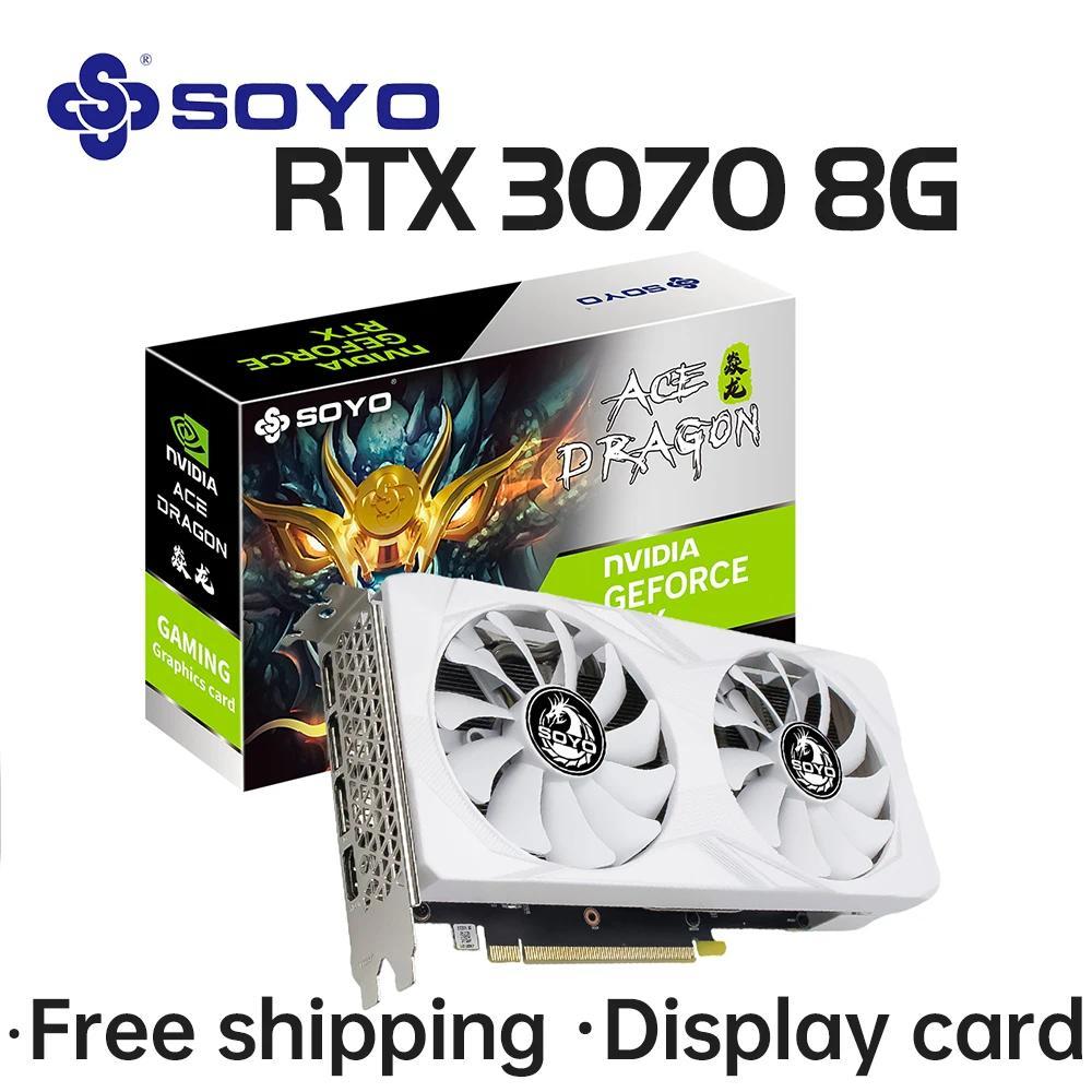 SOYO Gaming Graphics Cards NVIA GeForce RTX 3070 8GB/12G RTX3060Ti RTX3060 RTX3050 Desktop GPU Video