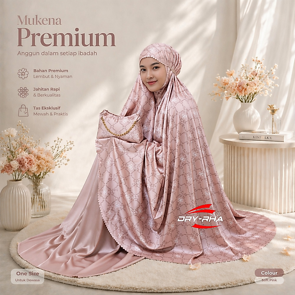 Dryrha Mukena Armani Jaguar Dewasa 2in1 Lasercut