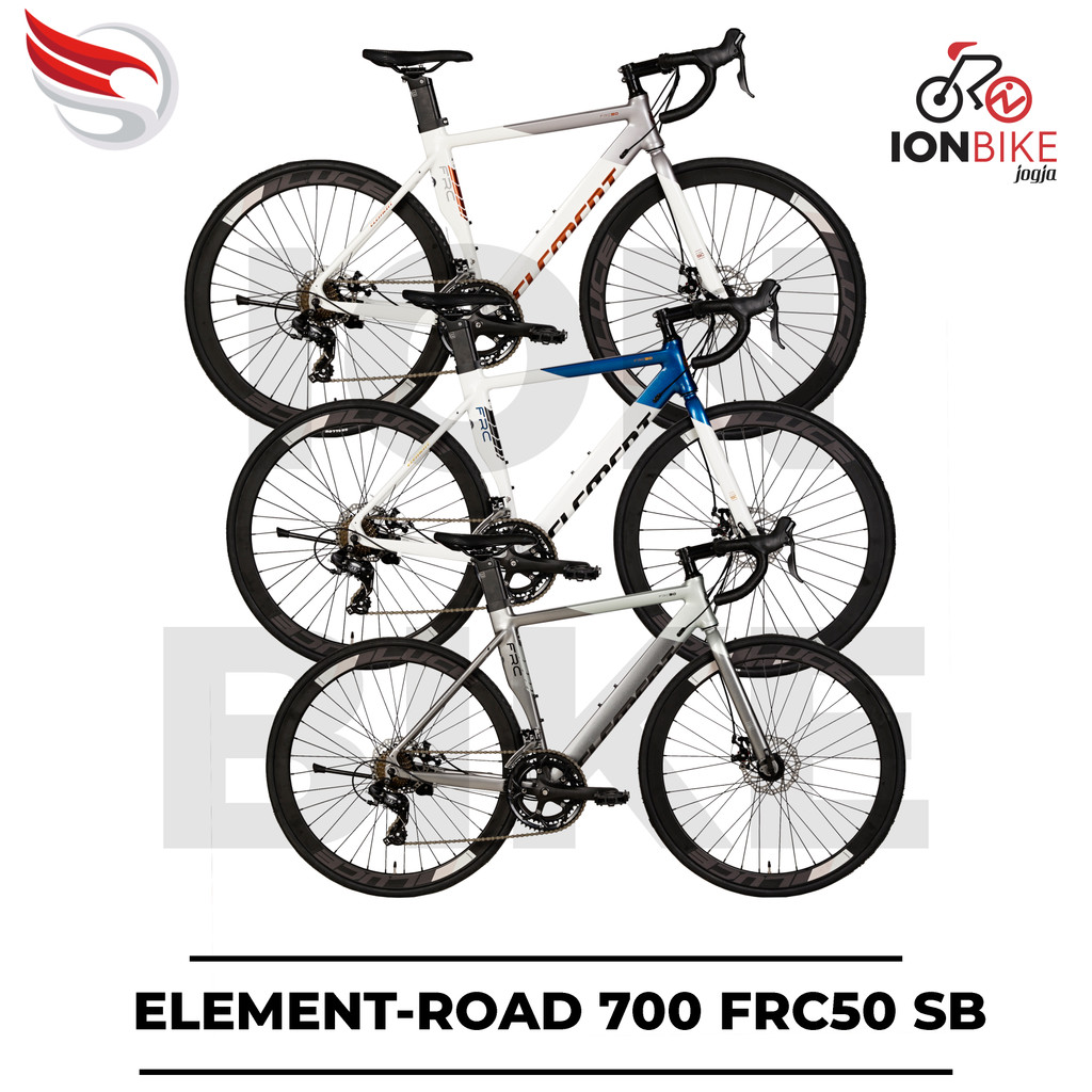 Sepeda Balap Element FRC50 SB 700c Alloy 2x8 Speed Roadbike Road Bike Murah Strattos Luxe FRC-50 38 