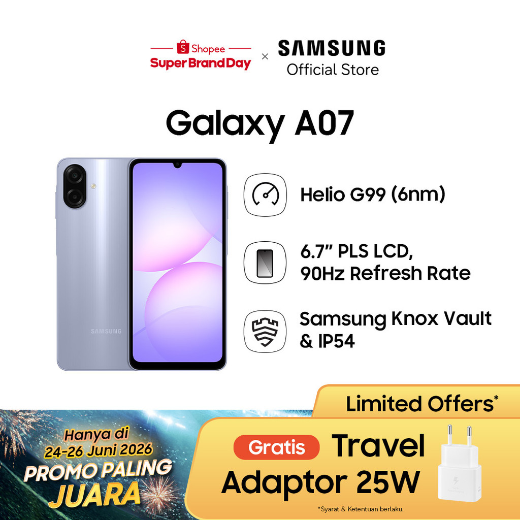 Samsung Galaxy A07 4/128GB - Light Violet
