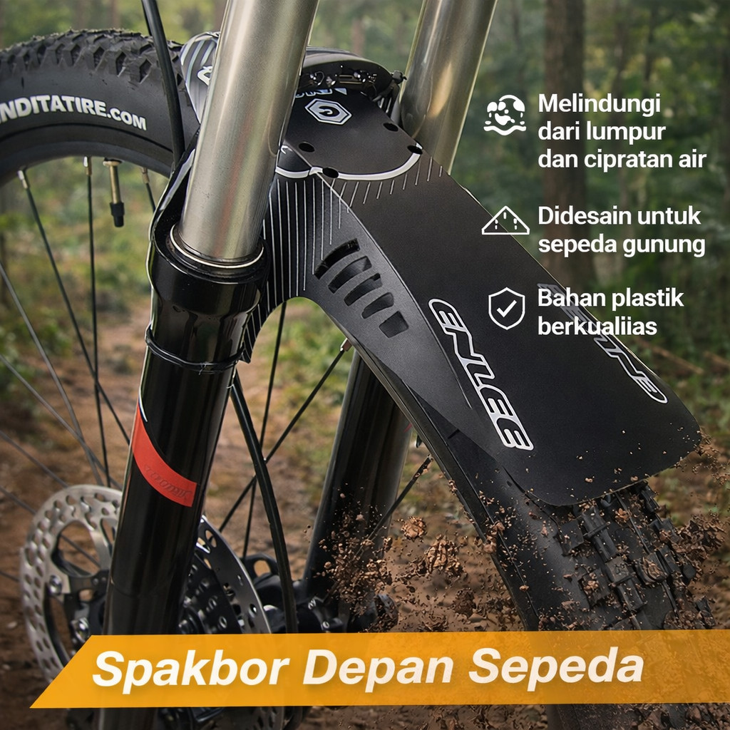 Spakbor Depan Sepeda Gunung MTB - Black