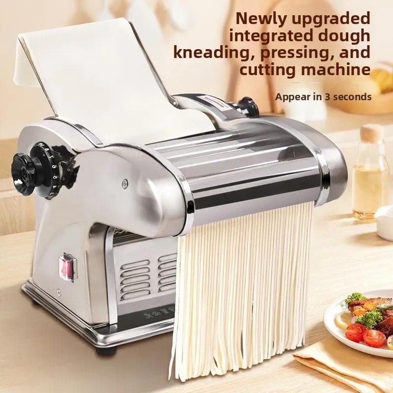 Household Electric Noodle Press, Noodle Machine Small Commercial Stainless Steel Multifunctional Rol