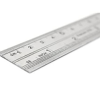 Escola - Penggaris Besi 30 Cm Tebal Jidar Mistar Ruler 30 Senti Baja Stainless