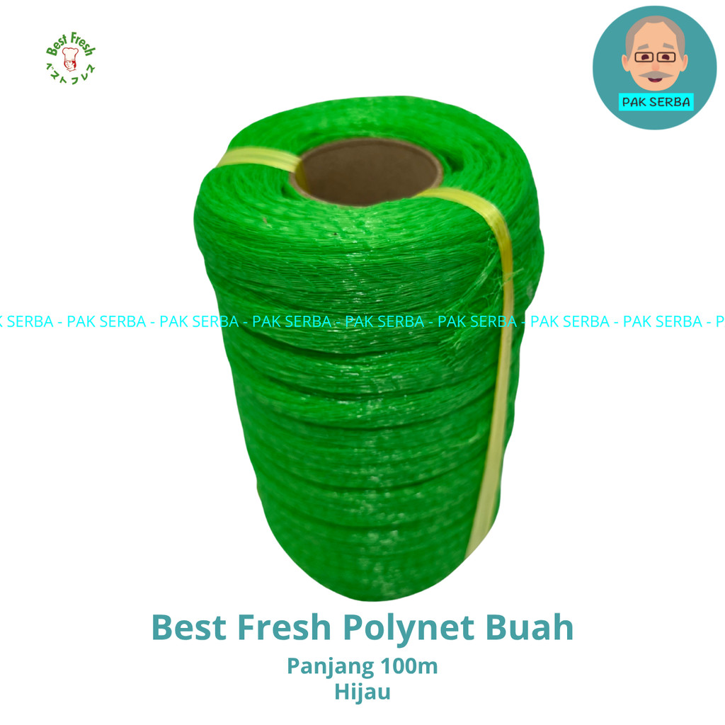 BEST FRESH Polynet Buah Roll 100m Hijau / Jaring Buah / Polynet Pelindung Buah / Polynet Packing Bua