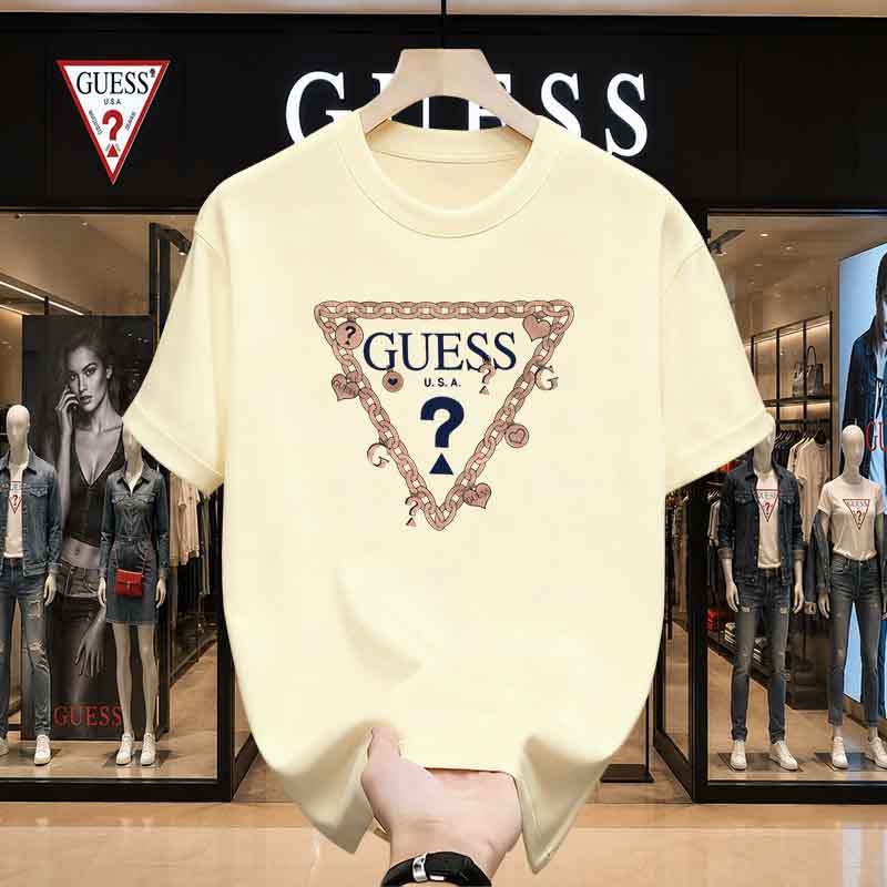 Kaos GUESS Premium Unisex Cotton Combed 30s Sablon DTF HD Lengan Pendek Casual Street Style