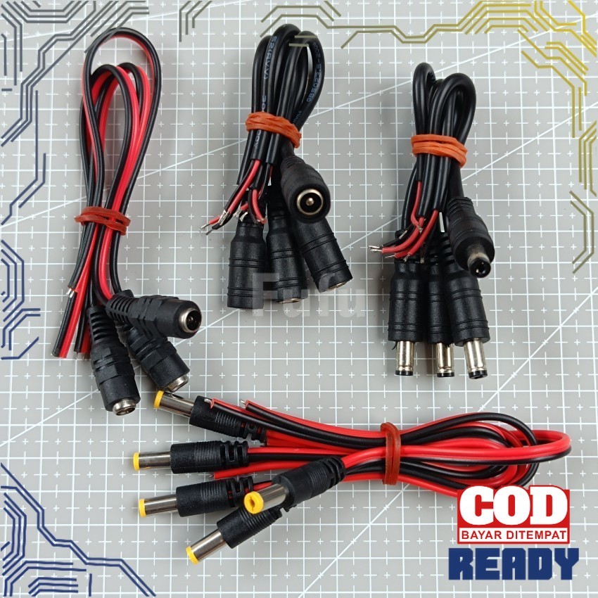 Kabel Jack DC 2.1x5.5mm  Kabel Power DC Socket CCTV 2.1x5.5