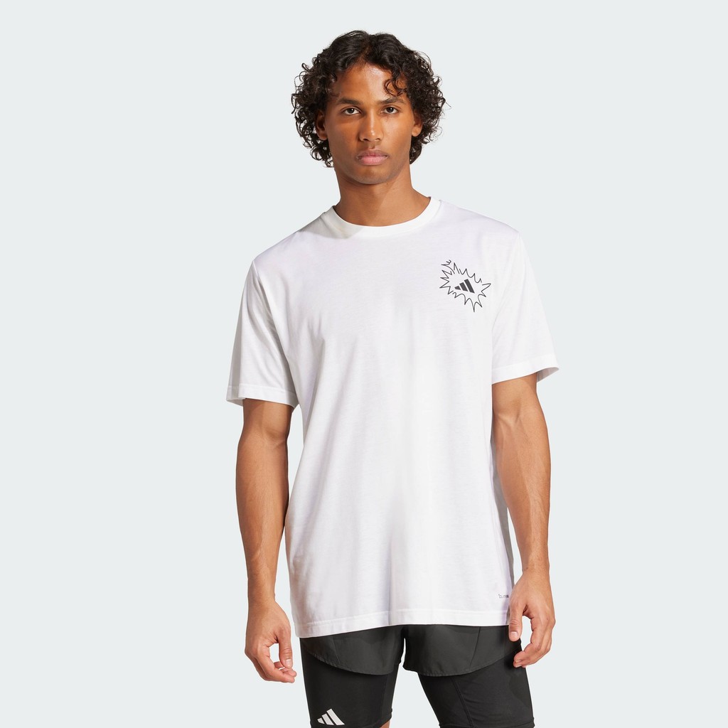 adidas Running Running Chase The Runners High Graphic Tee Men White JY8629
