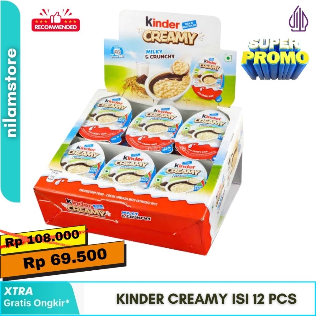 

Kinder Joy Kinder Creamy 1 Box isi 12 Exp November 2025 Coklat Kinder promo murah