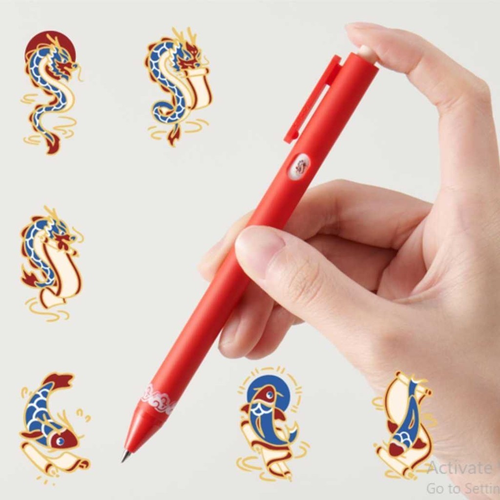 

LRSMNSSTR Kaco Pena Pulpen Gel Small Window Pattern Quick Dry Black Ink 1 PCS - K1053