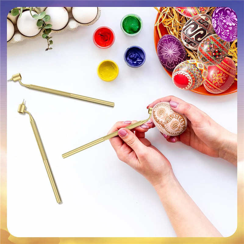 

FLYY-Set Of 15 Pysanka Set Hot Wax Drawing Pens For Decorative Arts For Easter Eggs Pysanky Supplies