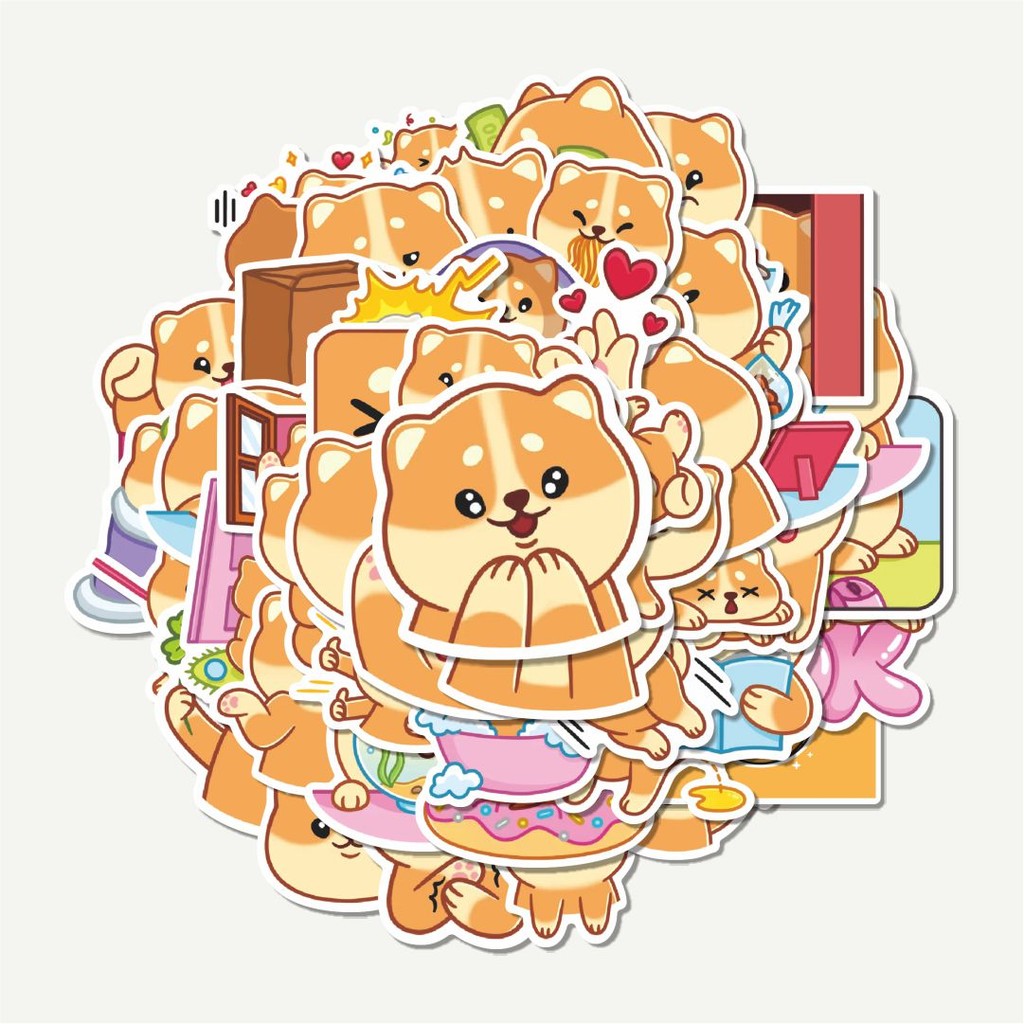 

Sticker Pack Stiker Kartun Funny Shiba Inu | Sticker TUMBLR | Stiker LAPTOP KOPER HELM