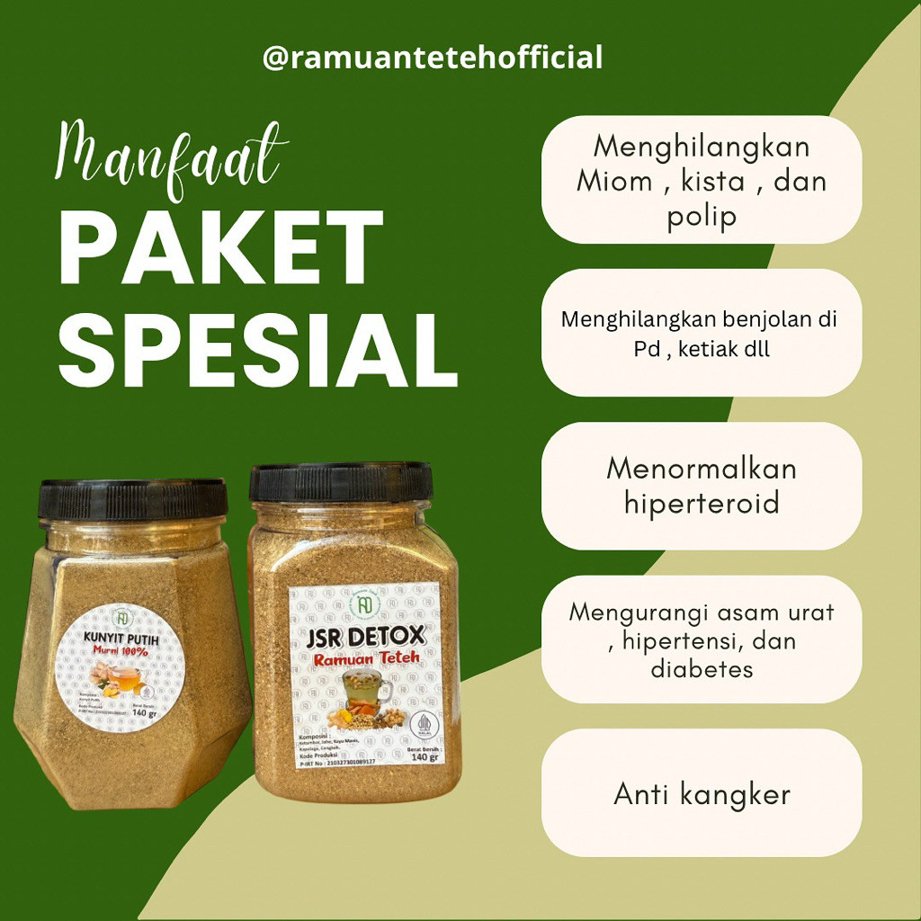 

JAMIN MURAH !!!Paket Spesial Ramuan Teteh(BISA LANGSUNG ORDER)