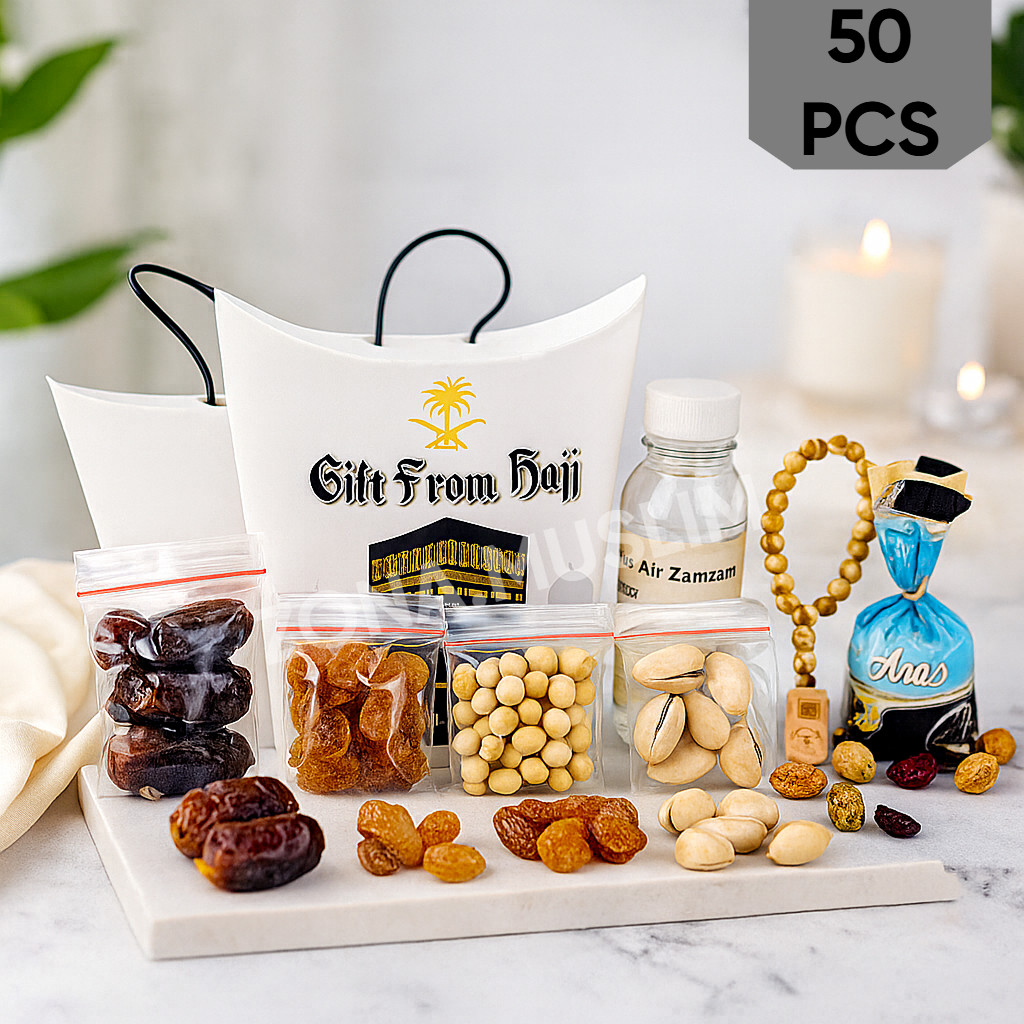 

Paket oleh-oleh haji dan umroh 50Pcs paket dus teng-teng