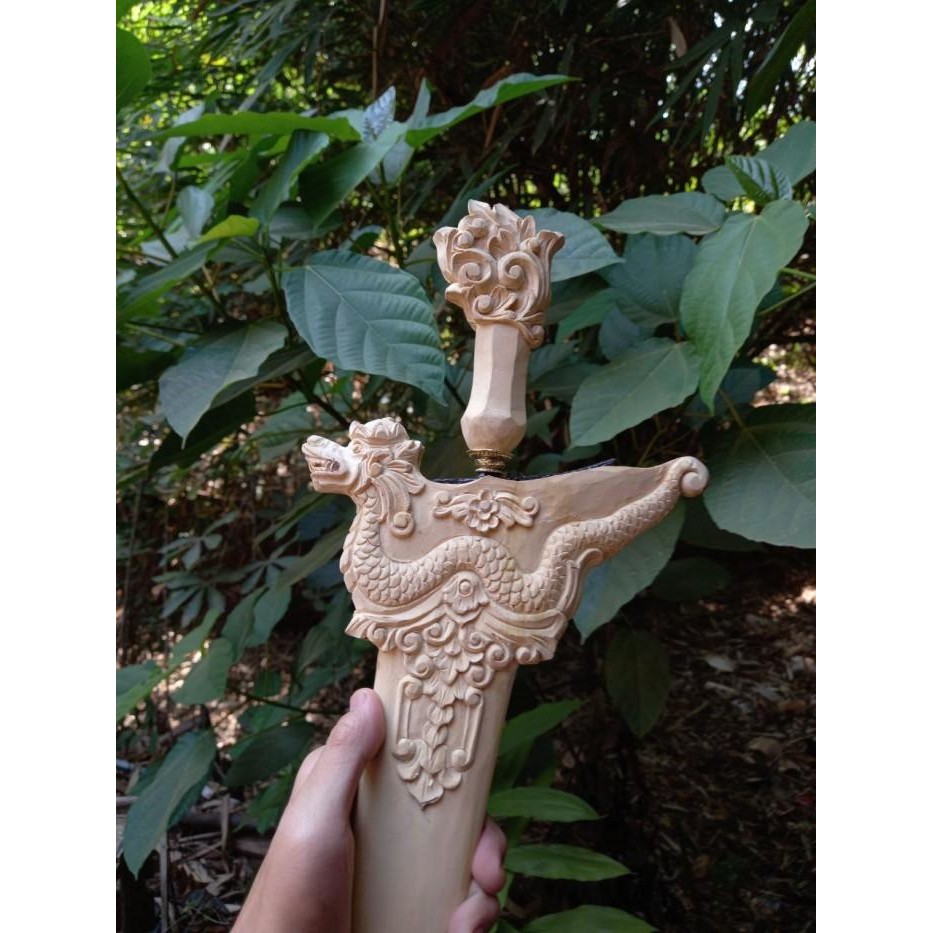 Warangka Keris Ukiran Naga Buat Patrem standart Free Lubang TU4235