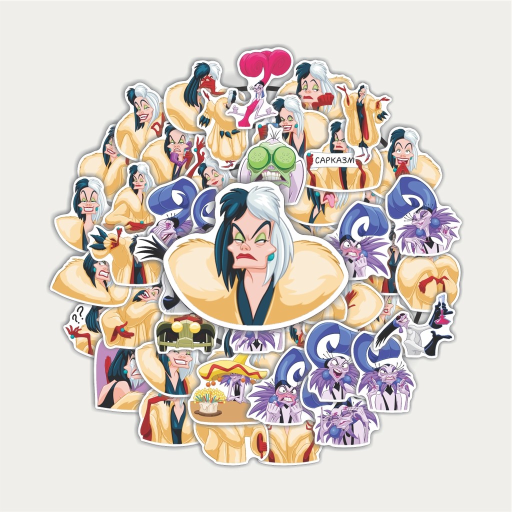 

Sticker Pack Stiker Karakter Cruella de Vil | Sticker TUMBLR | Stiker LAPTOP KOPER HELMP