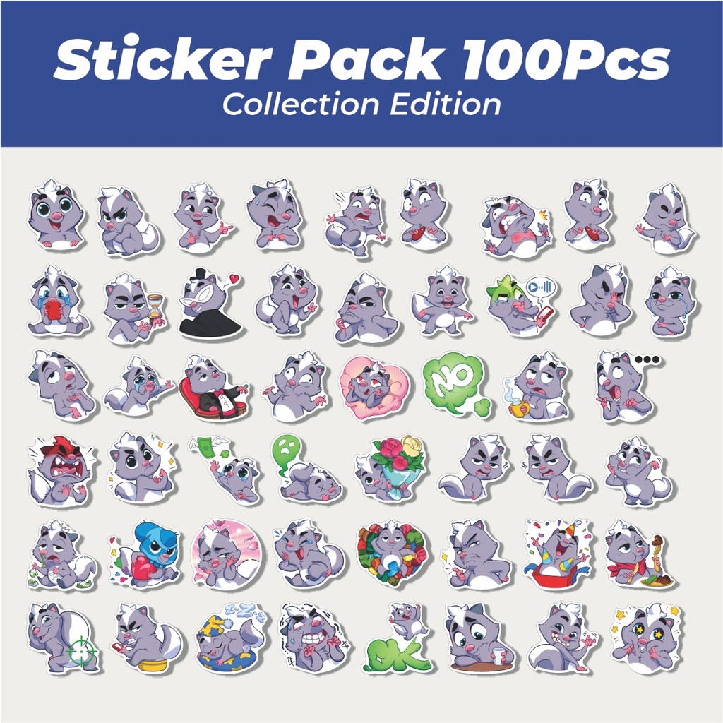

Hot Stiker Skunk Styopa [Sigung Styopa] Lucu Anti Air Stikers Berperekat Waterproof Sticker Decal Buat Motor Helm Buku Journal Koper Casing HP Laptop Botol Minum