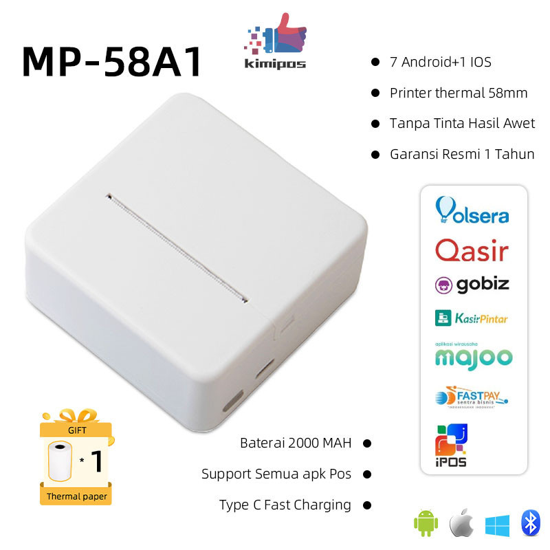 

Mini Portable Thermal Printer Pocket Printer Bluetooth Android IOS Phone Picture Printer