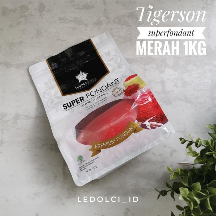 

⤹PROMO TERBARU⤸⌯⌲[QM4A] qrue_mart TIGERSON SUPER FONDANT MERAH DAN HITAM KEMASAN ASLI 1 KG - TIGERSON MERAH