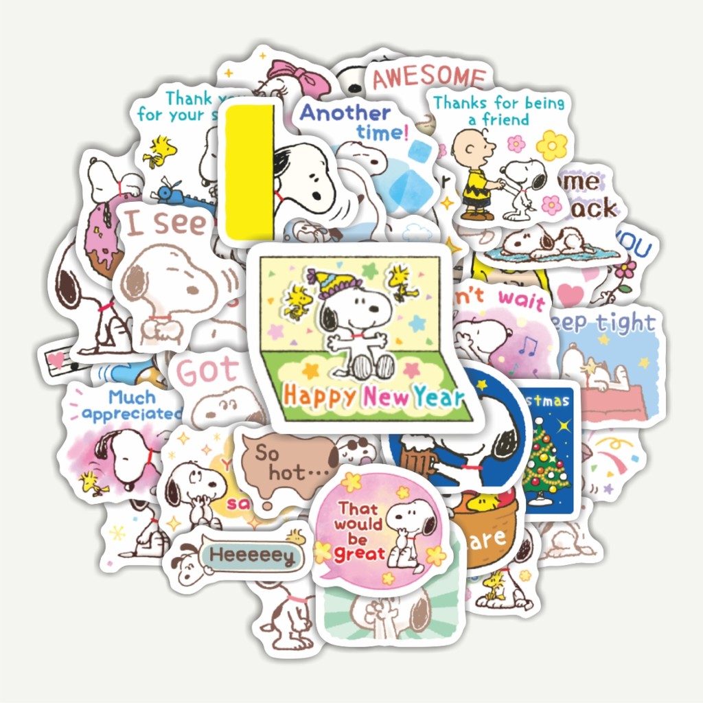 

Sticker Pack Stiker Kartun Snoopy V23 | Sticker TUMBLR | Stiker LAPTOP KOPER HELM