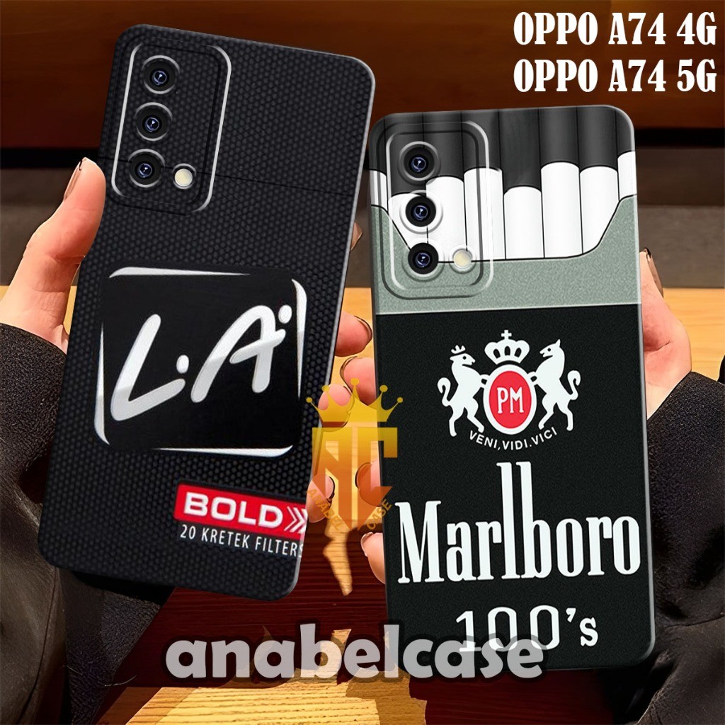 Softcase Oppo a74 5G a74 4G a95 a76 a96 a36 a52 a72 a92 16e a16k Motif Rokok Keren - Case Kekinian -