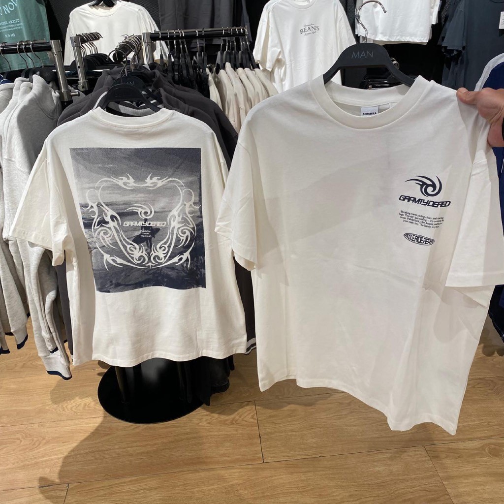 Kaos T-shirt Tshirt Bershka (Man) 1:1 unisex full tag