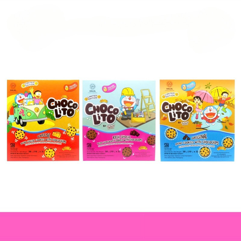 

Chocolito Mini Cookies With Chocochips (2 Varian Rasa) (38g) BON