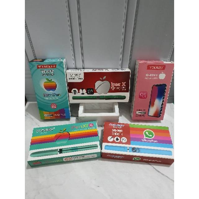 

(12pc) Pen Gel Apel /Pen Ipen/Pen murah/pen gel murah/gel pen/bolpen/ballpoint apel