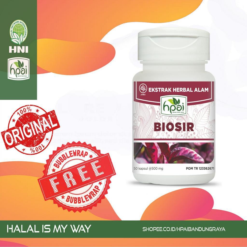 BIOSIR HNI HPAI HERBAL AMBEIEN WASIR DAN PENCERNAAN 50 KAPSUL