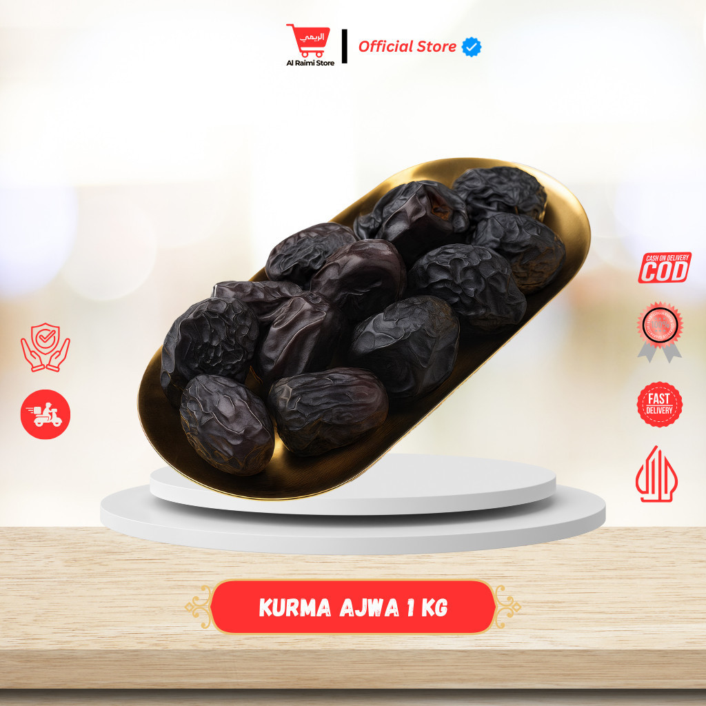 

Kurma Ajwa/Kurma Nabi 1box isi 1kg Imported From Saudi