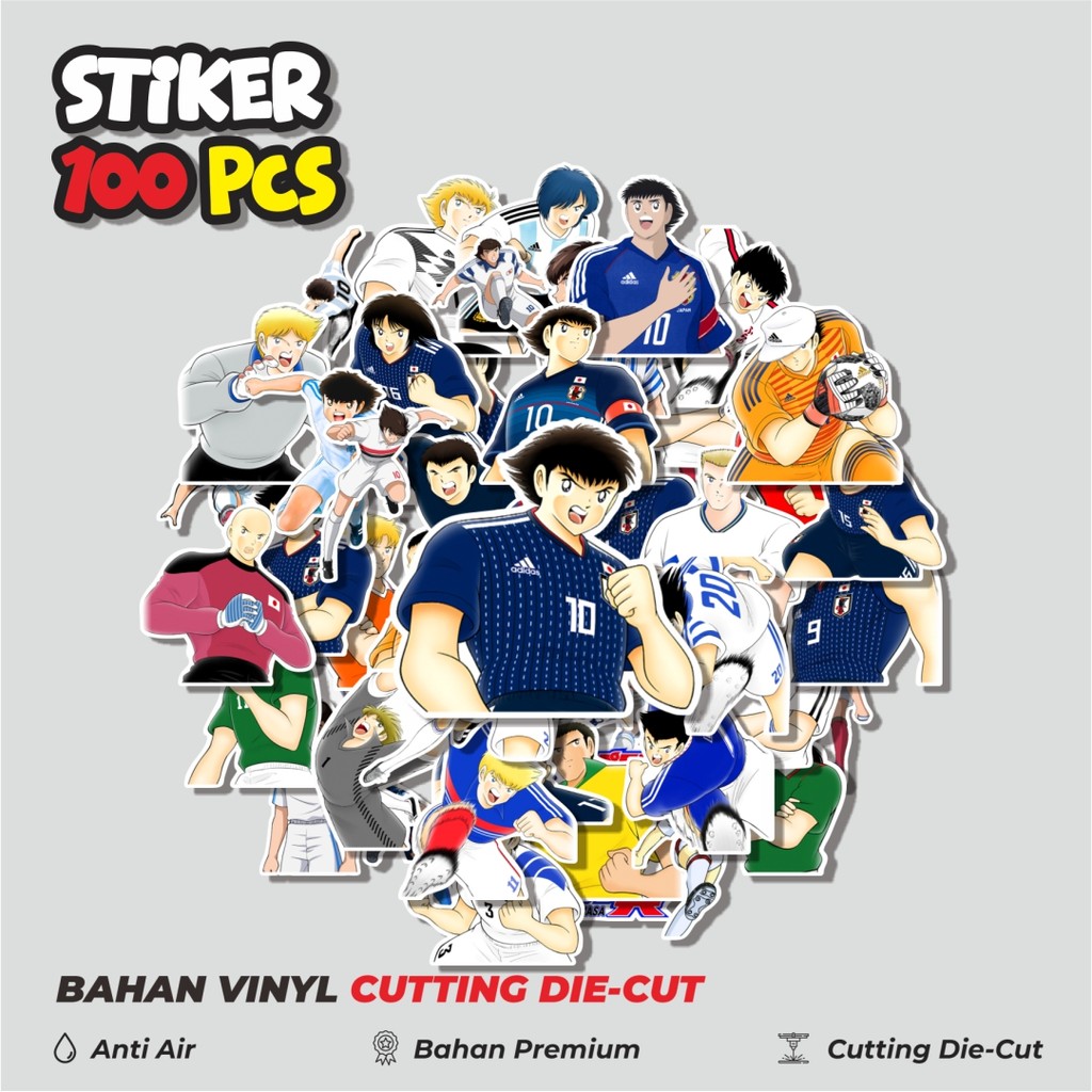 

Terbaru! 50 pcs Stiker Kartun Captain Tsubasa Dekorasi Lucu Kreatif untuk Notebook, Skateboard, HP
