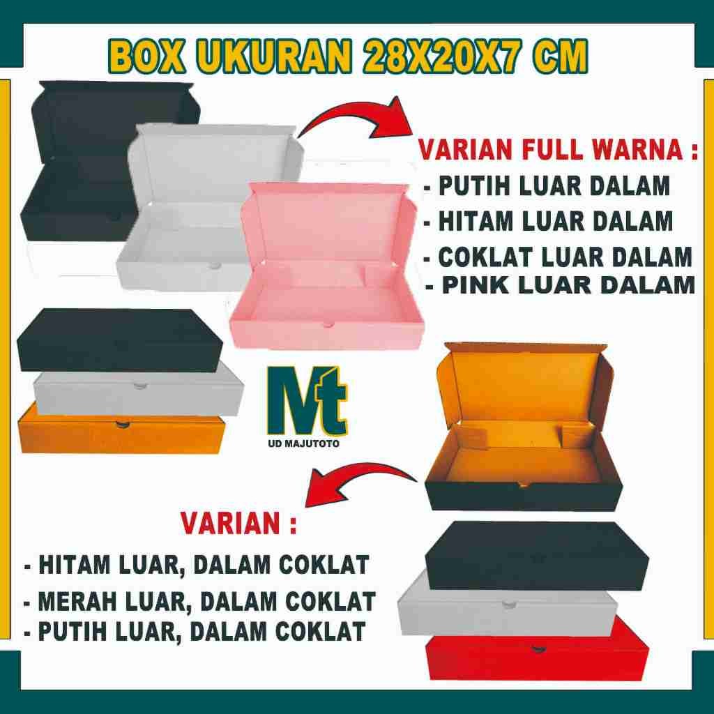 

Box 28x20x7 Cm / Box Lipat Depan / Kardus Polos