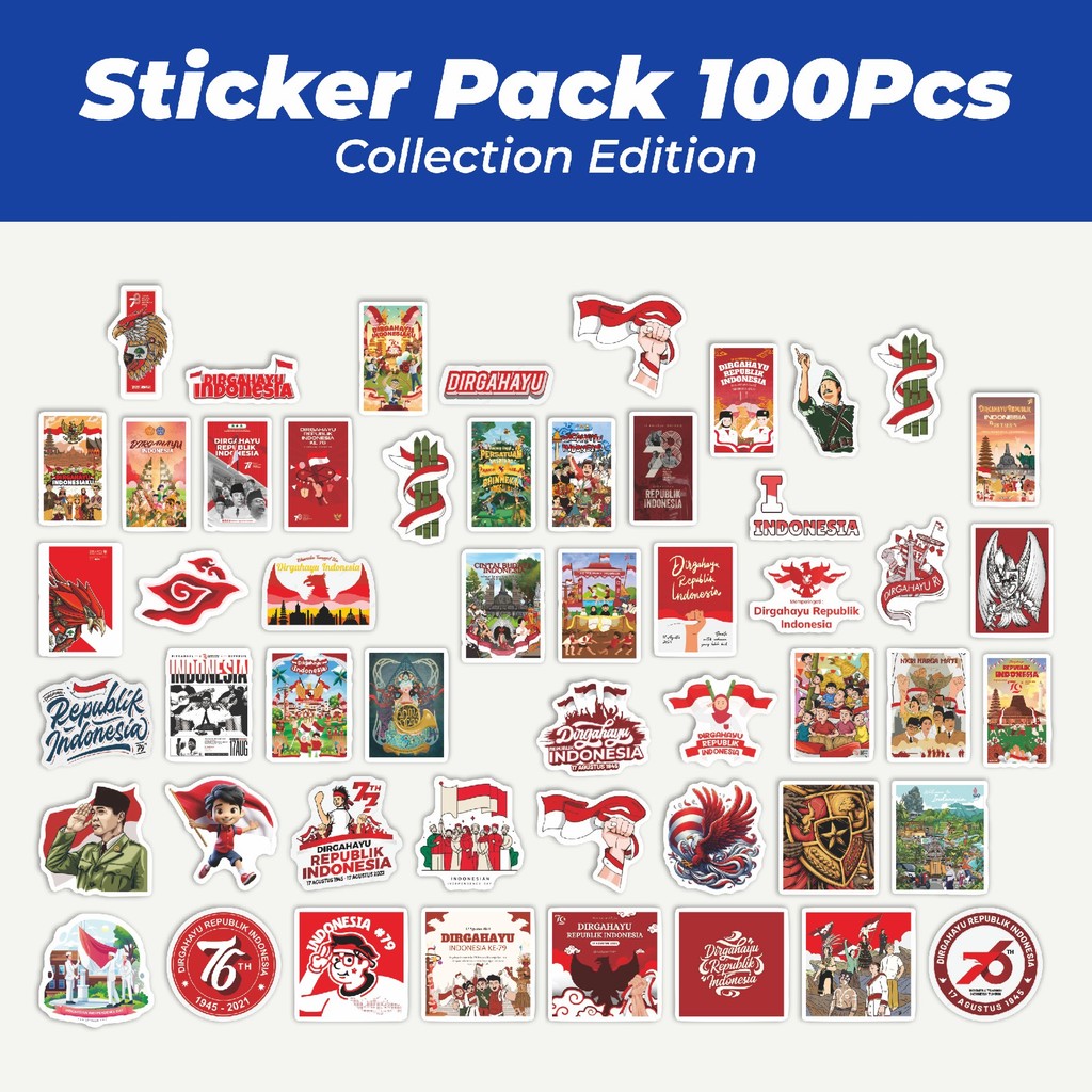 

Hot Stiker Tema Kemerdekaan Indonesia Lucu Anti Air Stikers Berperekat Waterproof Sticker Decal Buat Motor Helm Buku Journal Koper Casing HP Laptop Botol Minum