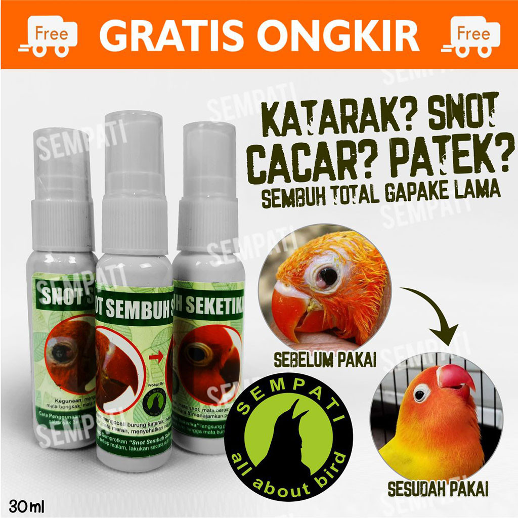 Sale SEMPATI SNOT SEMBUH SEKETIKA MEREK SEMPATI OBAT SAKIT MATA KATARAK BENGKAK BERAIR BURUNG MURAI 