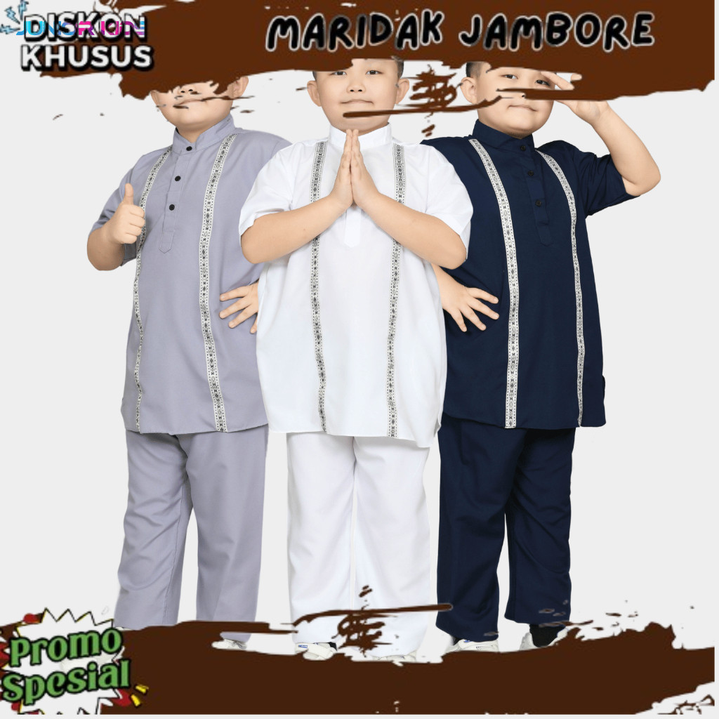 READYYY Arka Set koko anak laki laki lengan pendek usia 1-10 tahun list pita batik JUNIOR