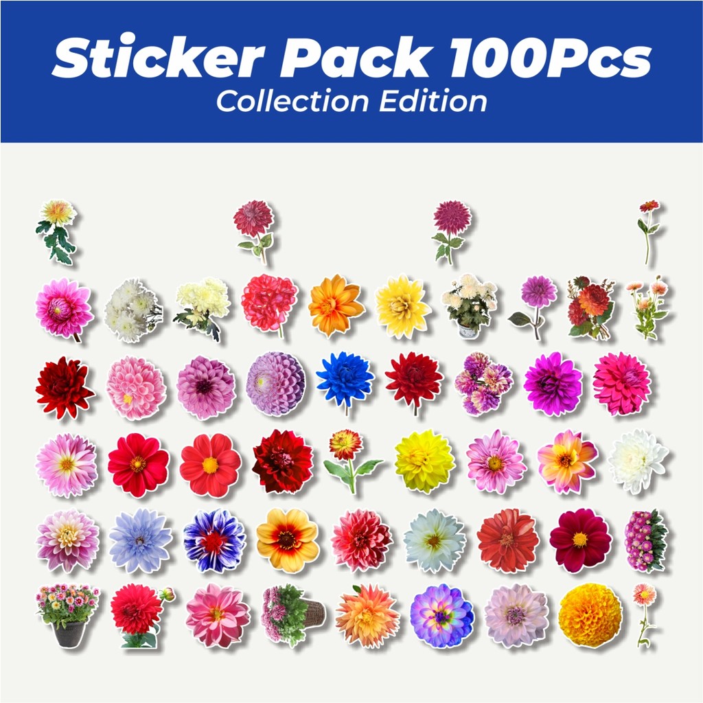 

Hot Stiker Bunga Dahlia Flowers Lucu Anti Air Stikers Berperekat Waterproof Sticker Decal Buat Motor Helm Buku Journal Koper Casing HP Laptop Botol Minum