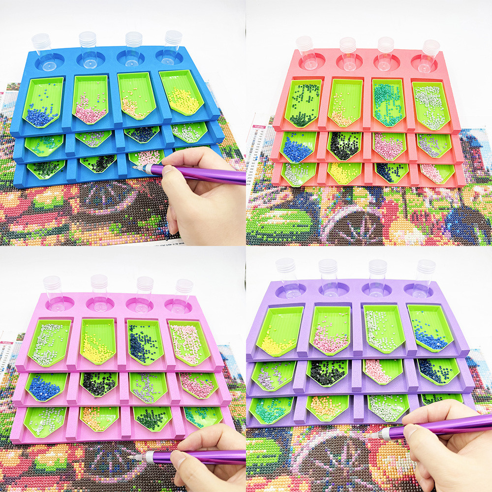 

3pcs/set amond Painting Cross Stitch Moasic amond Art Embroidery Accessories Tool Foam Tray Organizer For Storage Boxes Cont