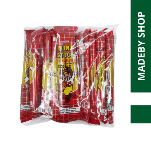 

NISSIN MINI STICK MERAH 25GRAM 10 PCS SNACK makanan ringan jajanan cemilan camilan pedas asin gurih manis murah