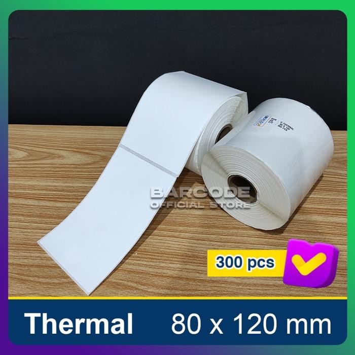 

Sale Label Thermal 80 x 120 Stiker Barcode 80x120 mm 80x120mm Isi 300 Pcs - 80x120 isi 300 Tbk