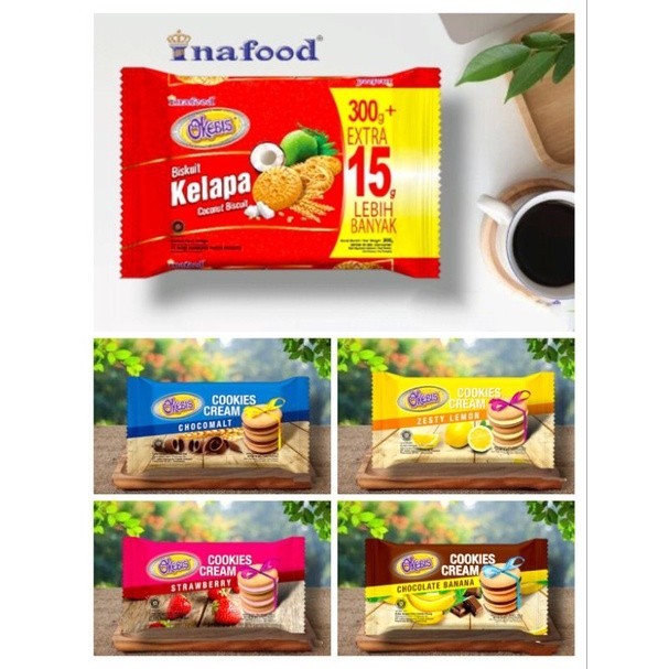 

OKEBIS KELAPA 300gr+15gr/OKEBIS COOKIES CREAM 170gr - AMY