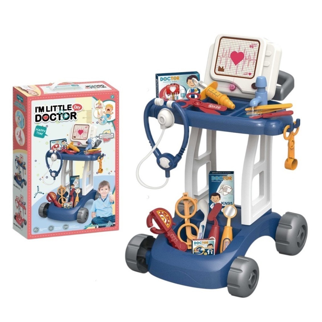 NEW  Mainan Anak I'M LITTLE DIY DOCTOR TDC-007 Mainan Dokter Dokteran Perlengkapan Dokter Dorong Ana