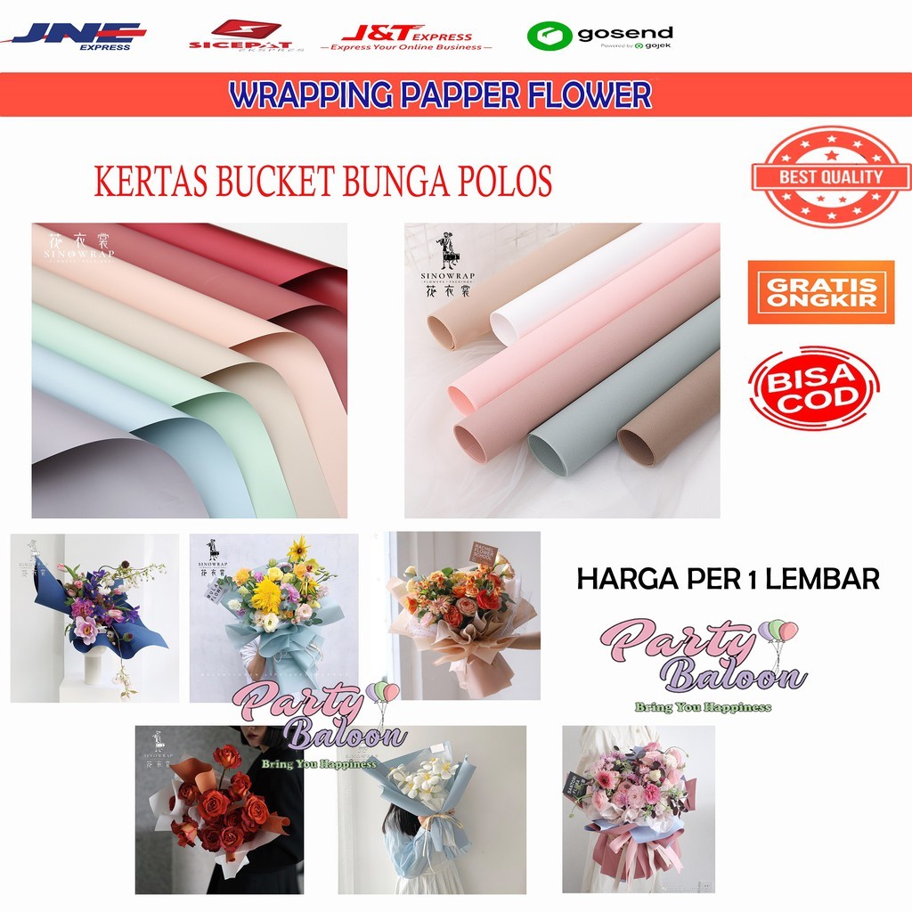 

Kertas Cellophone Buket Bunga Wrapping Paper Flower Celophone Transparan Pastel Doff Mate lembaran satuan murah