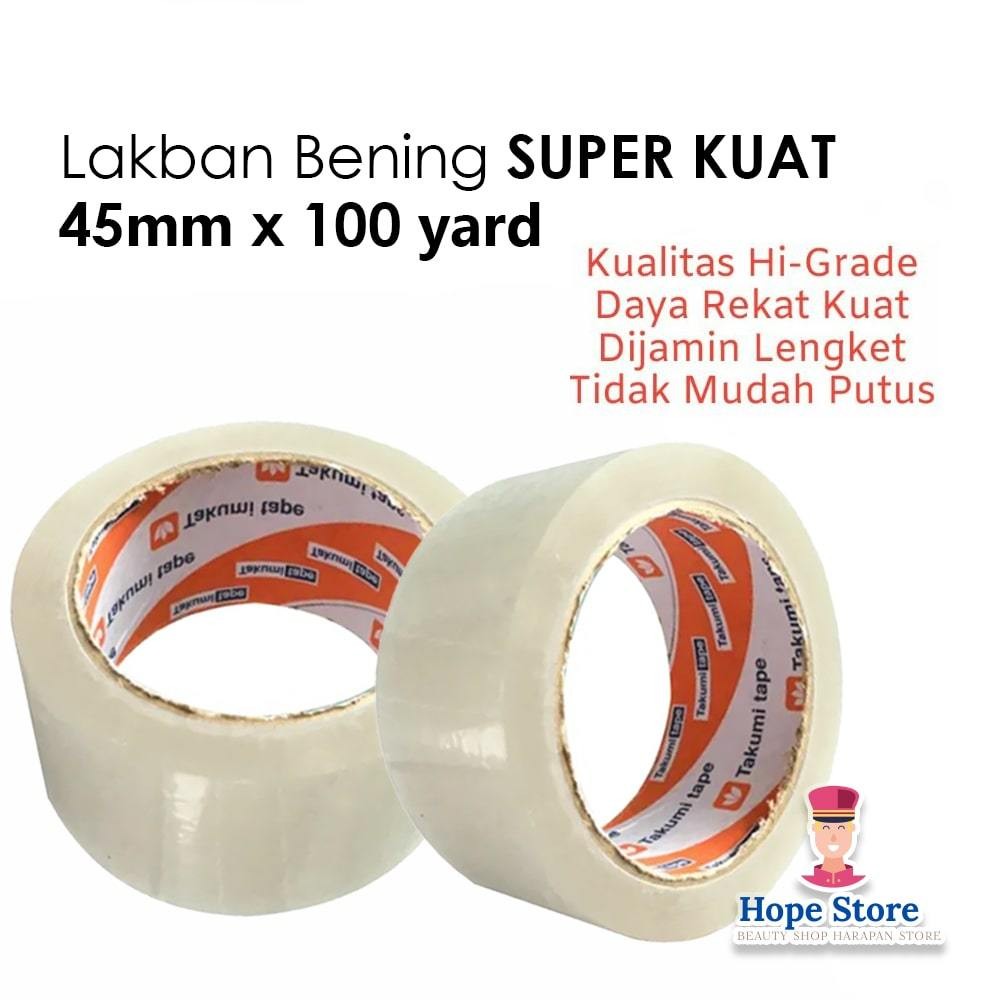 

Lakban Super Kuat 1 Roll - Lakban Bening 45mm x 100 yard Termurah Best Seller