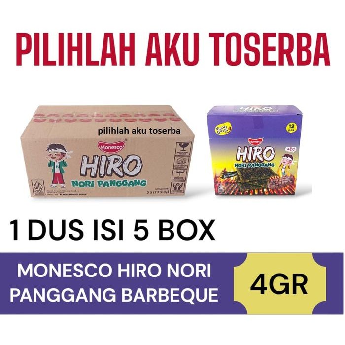 

Monesco Hiro Nori Panggang Rasa BBQ - ( HARGA 1 DUS )